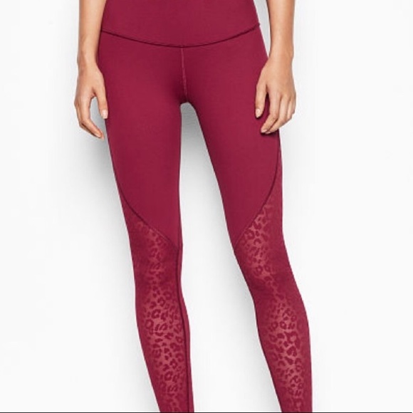 Victoria's Secret Pants - Victorias Secret Knockout Tight Black Mesh Legging